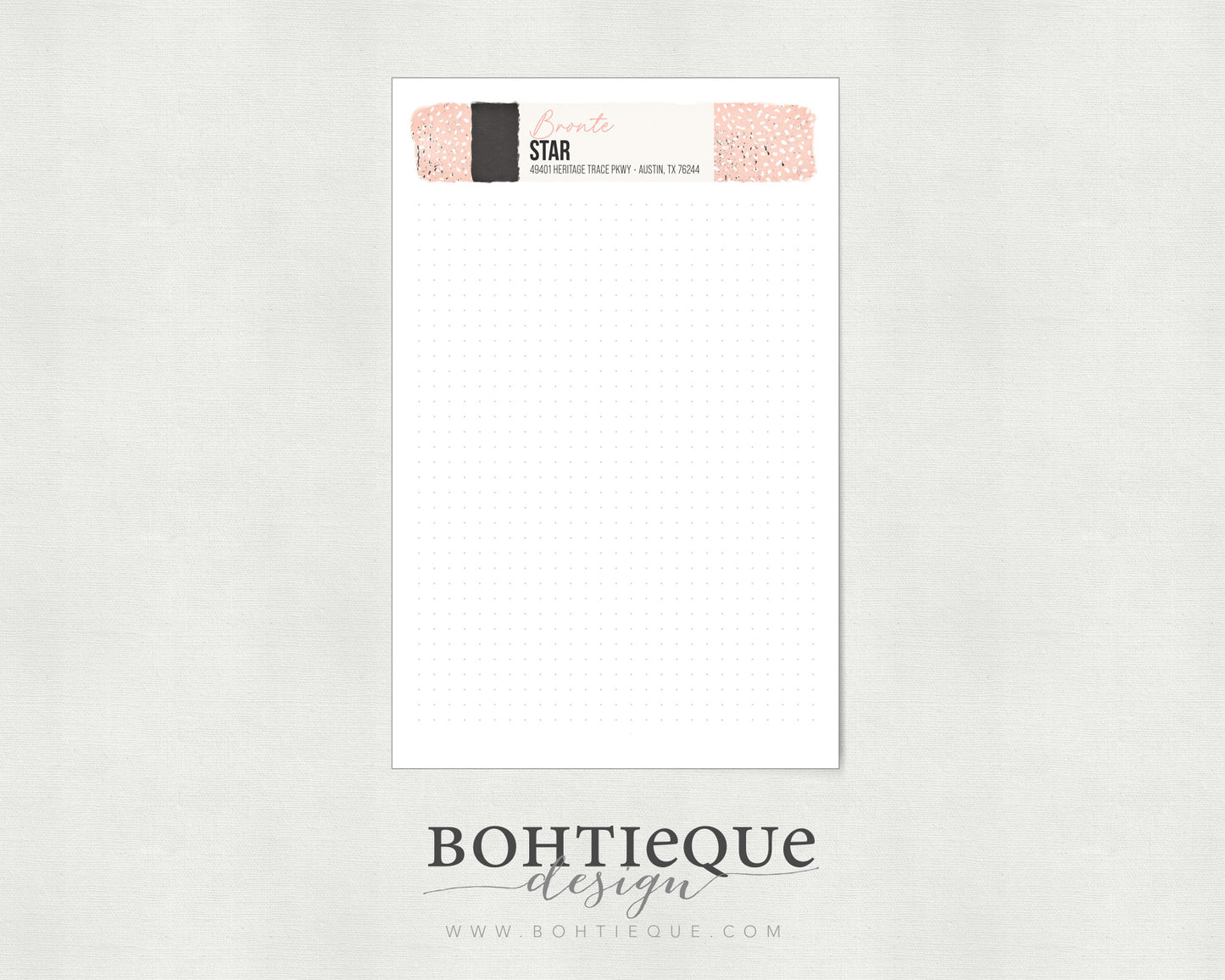 Personalized Stationery Sheets, Letter Writing Set: Brontë Old School