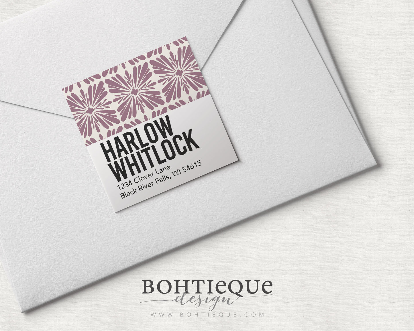 Retro Harlow Return Address Label