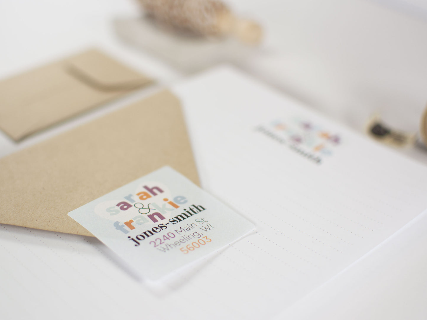 Personalized Stationery Set, Letter Writing Set: Sarah & Frankie