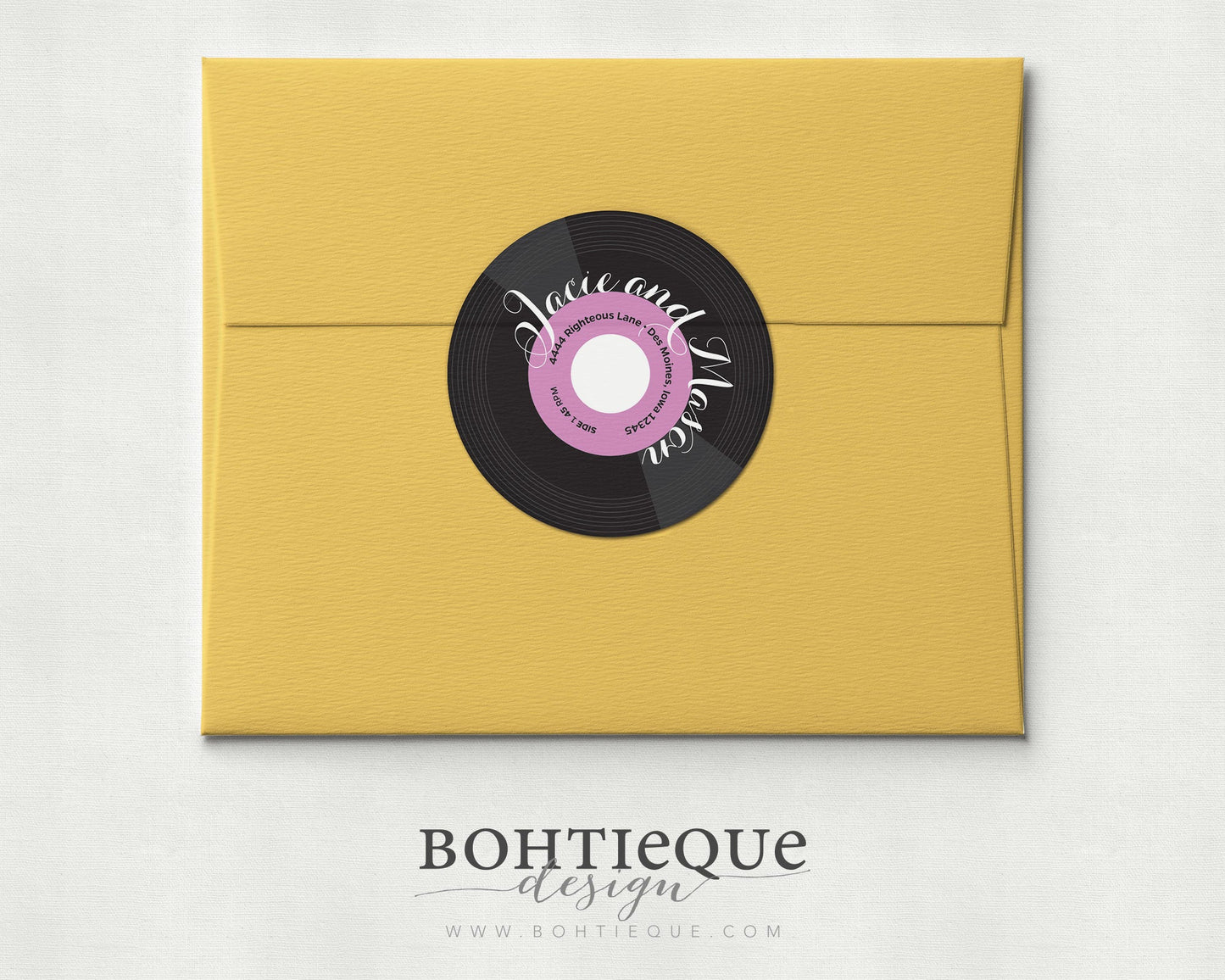 45 Record Album Return Address Labels