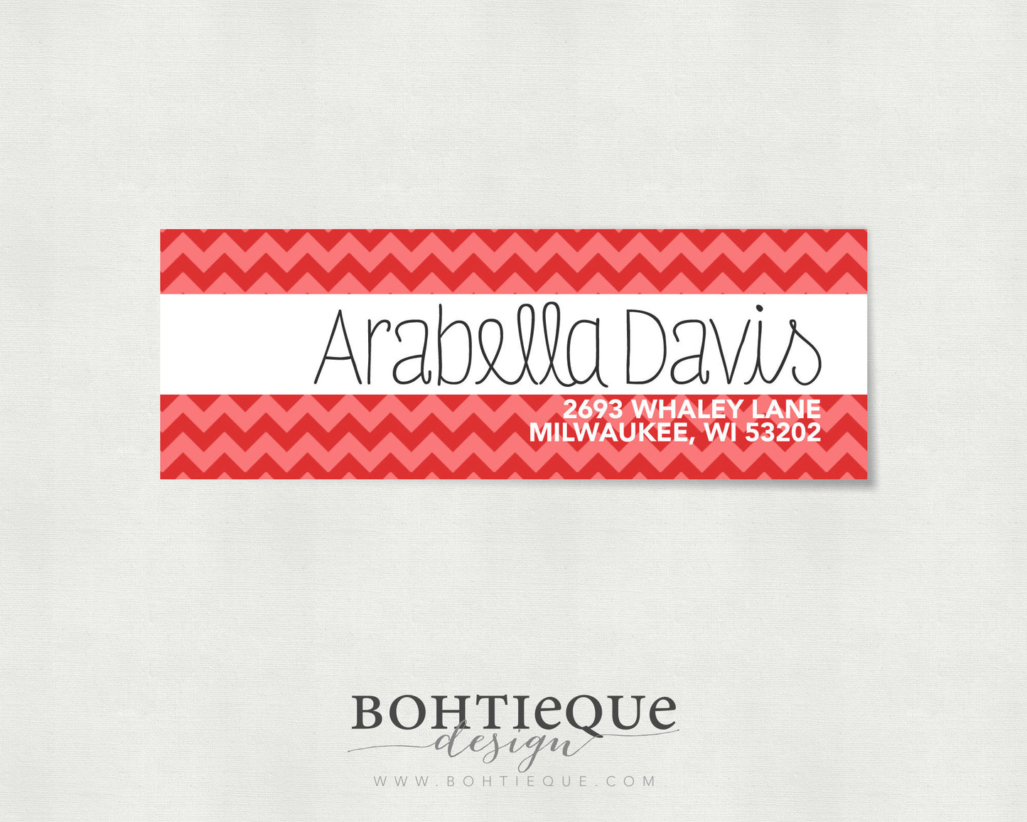 Spunky Chevron Return Address Label