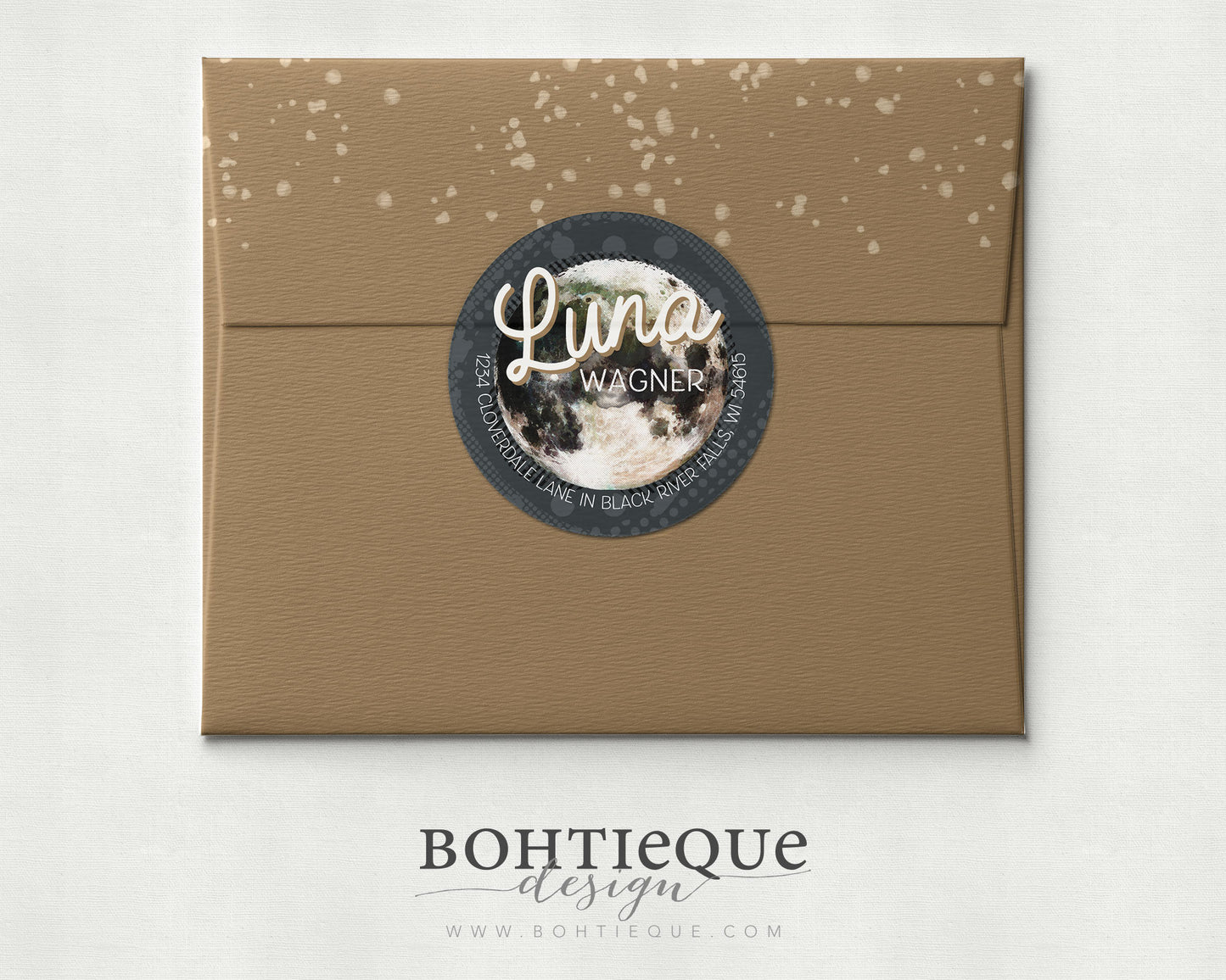 Luna Moon Return Address Labels