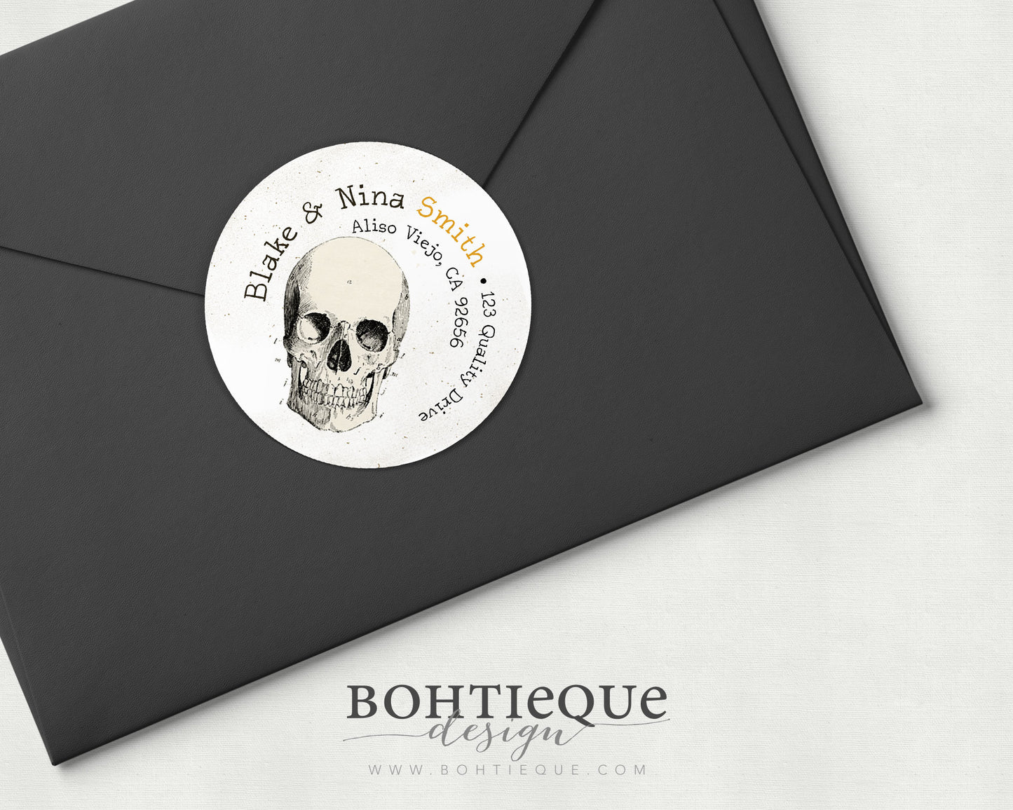 Skull Halloween Return Address Label