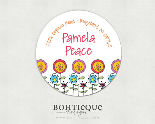 Florascribbles 3 Return Address Label