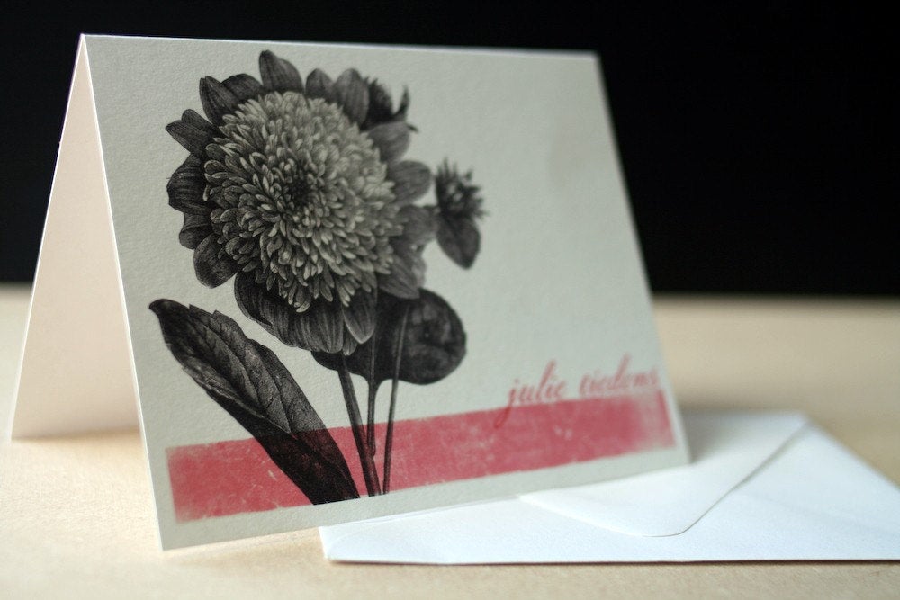 Botanical Distressed Folded Notecards