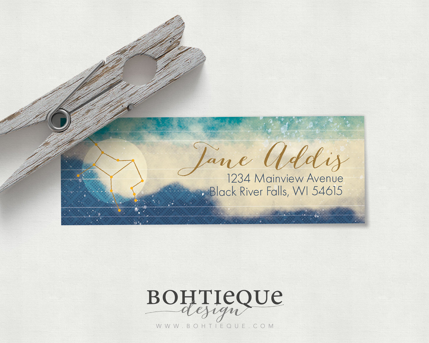 Jane Celestial Return Address Labels