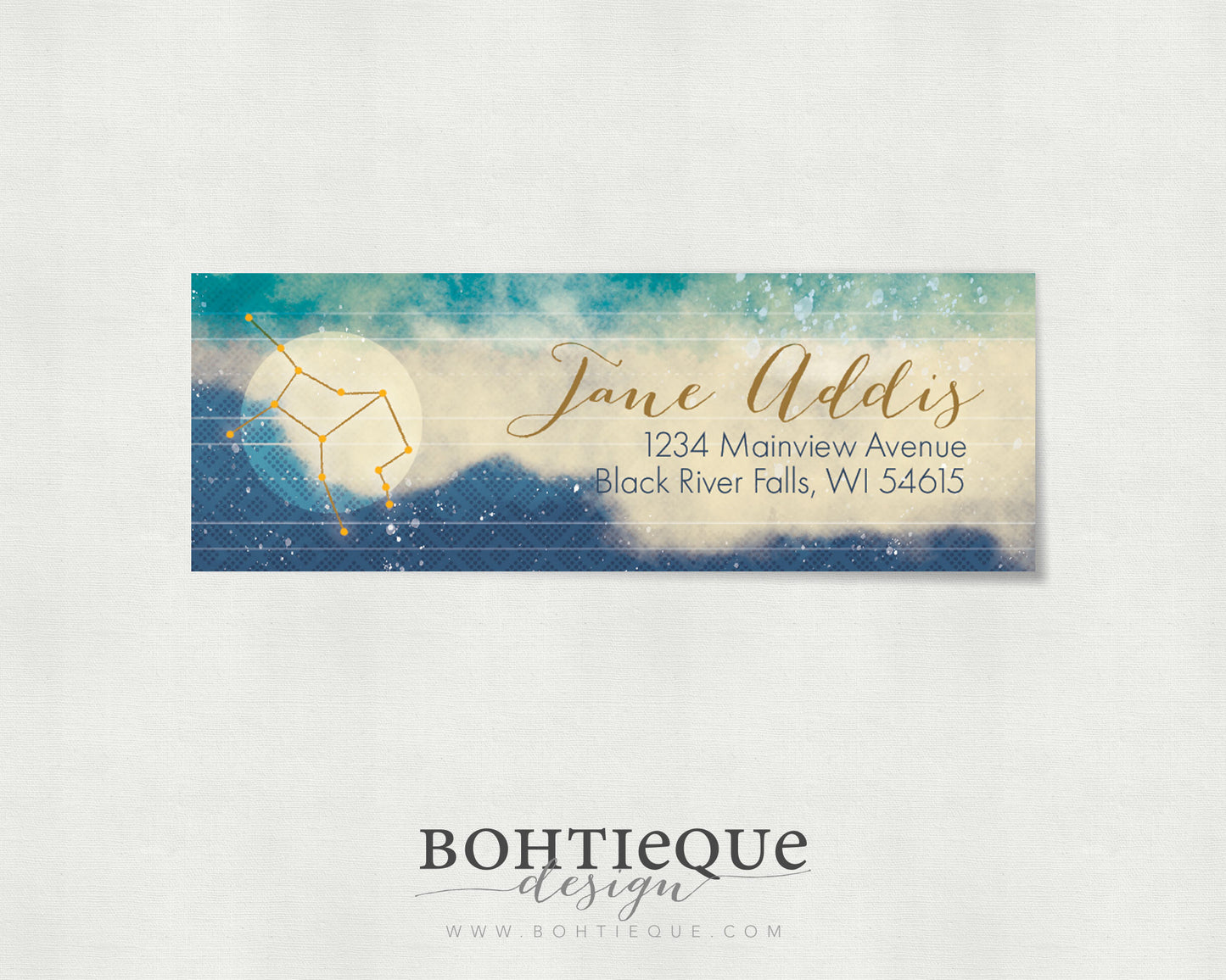 Jane Celestial Return Address Labels
