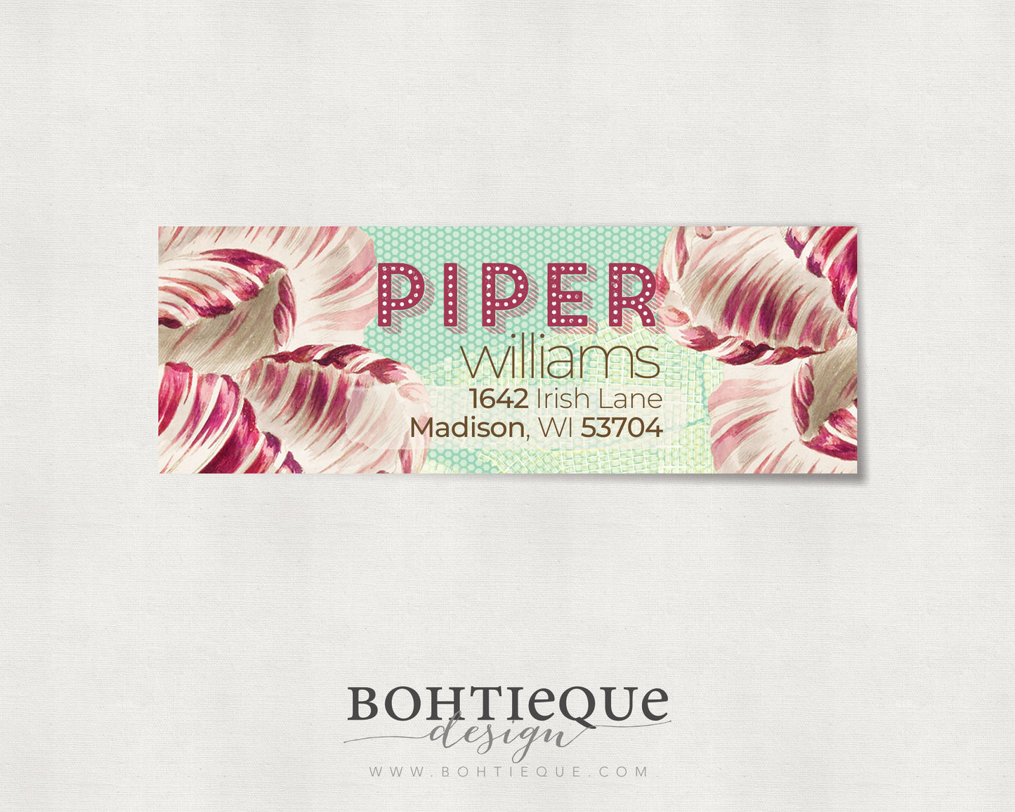 Piper Tulip Custom Return Address Labels