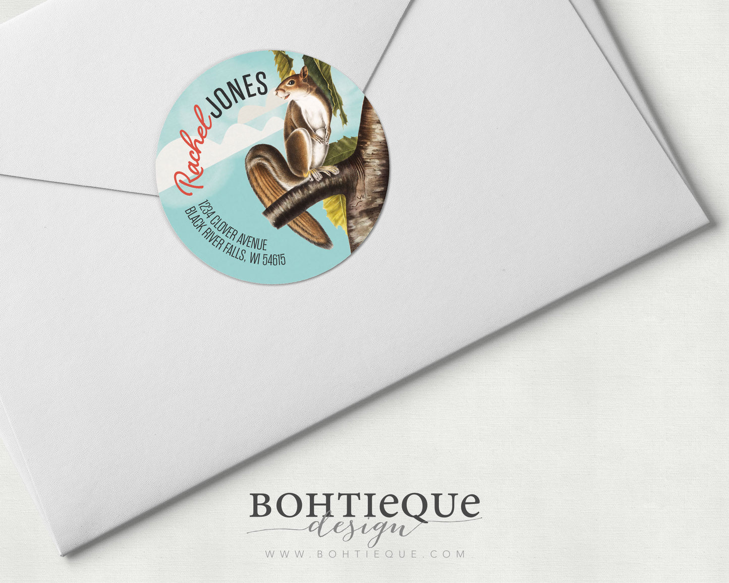 Squirrel Friend Return Address Label