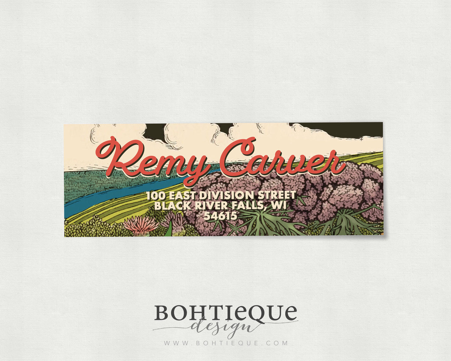 Flowers and Field Address Label Stickers