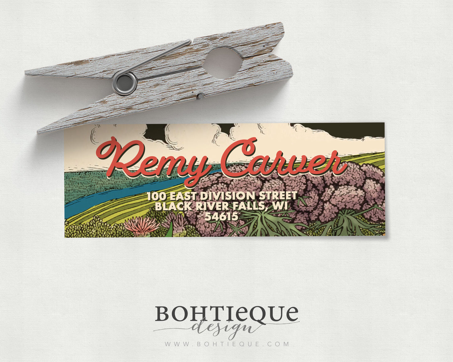 Flowers and Field Address Label Stickers