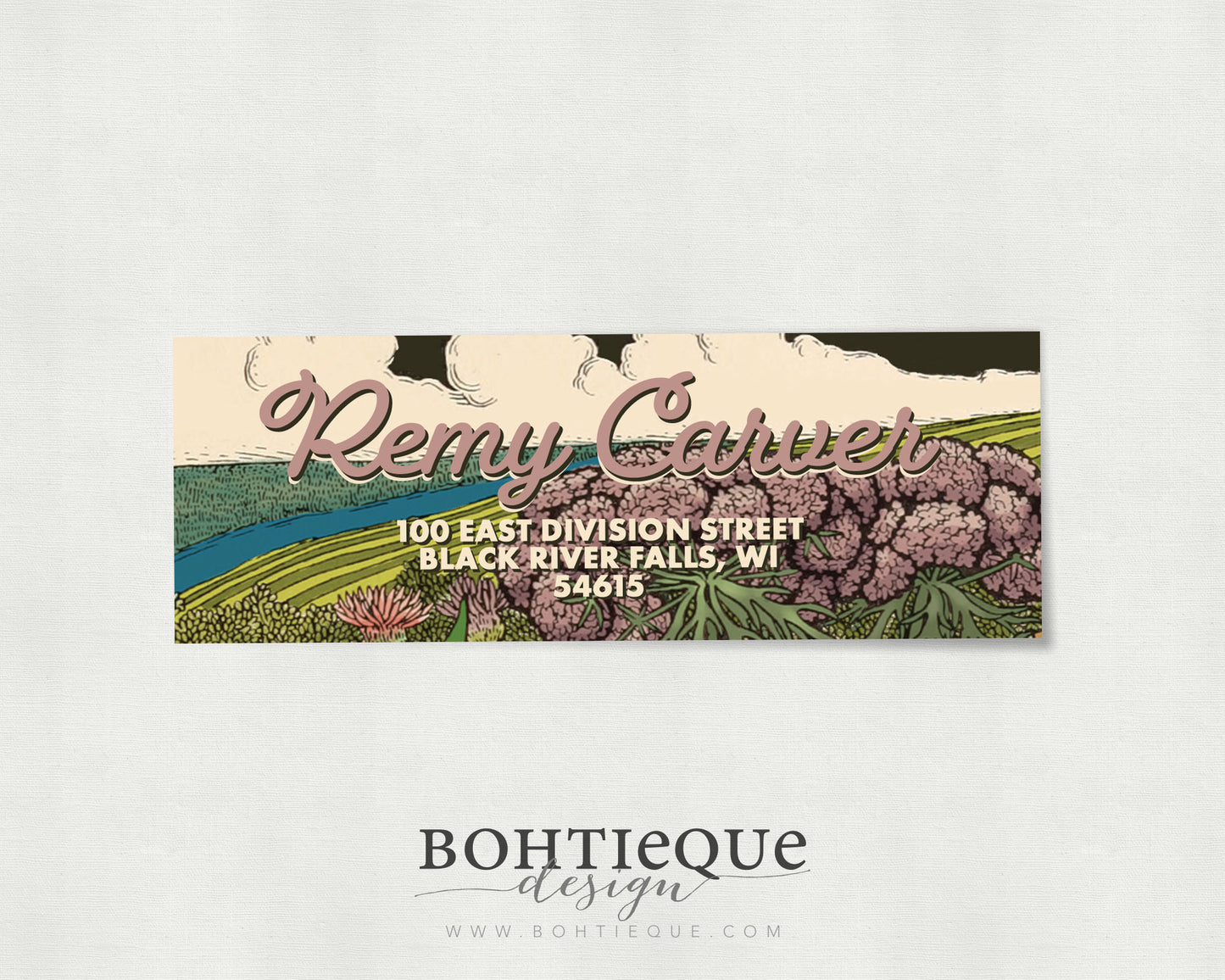 Flowers and Field Address Label Stickers