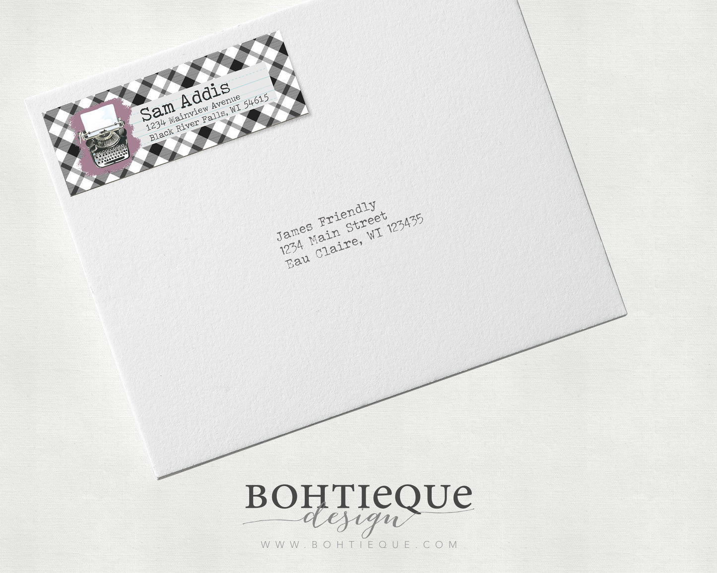 Sam Typewriter Return Address Labels