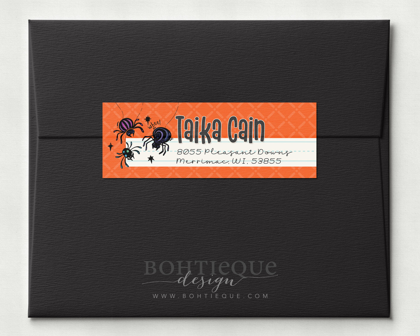 Taika Spider Personalized Return Address Label