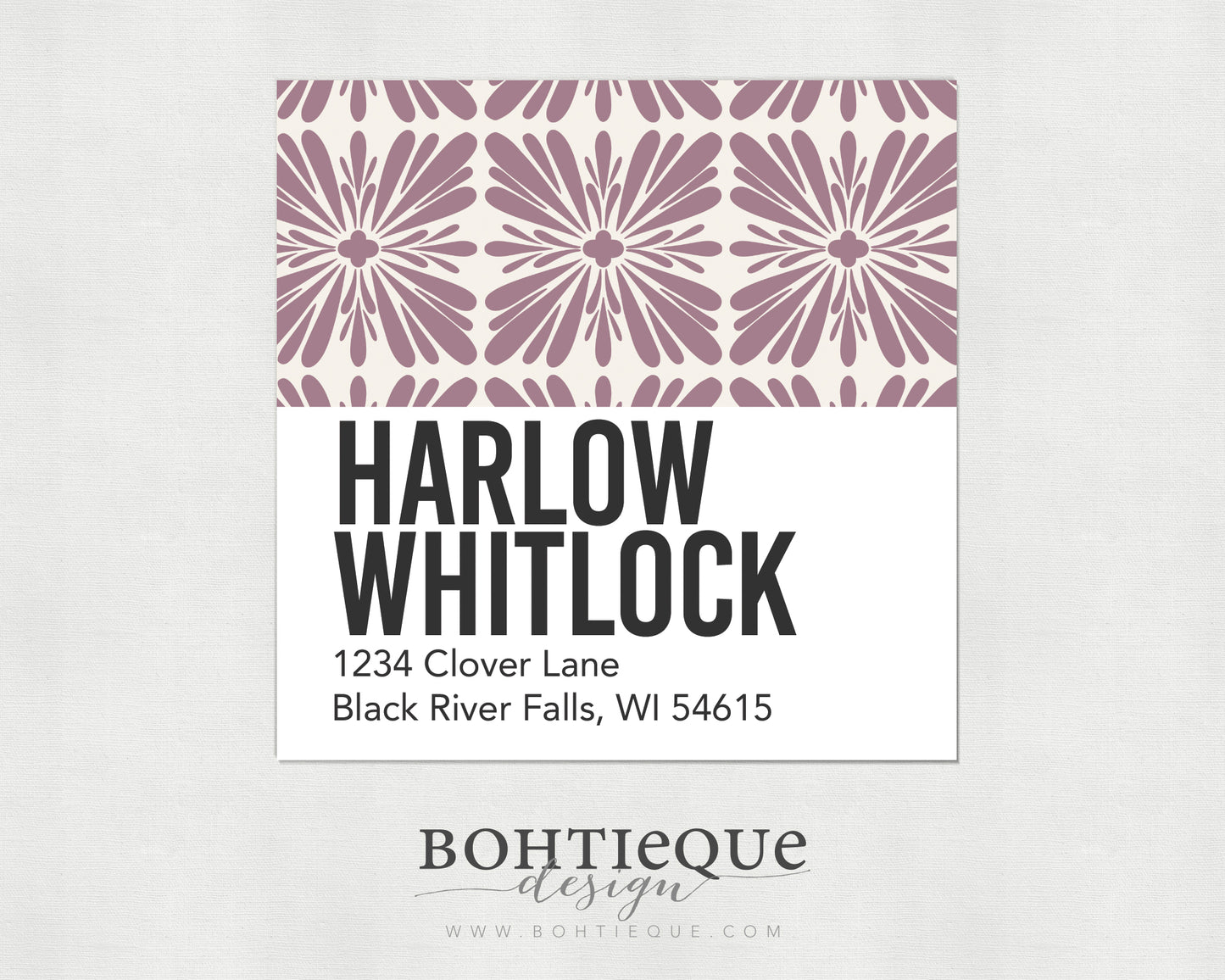 Retro Harlow Return Address Label