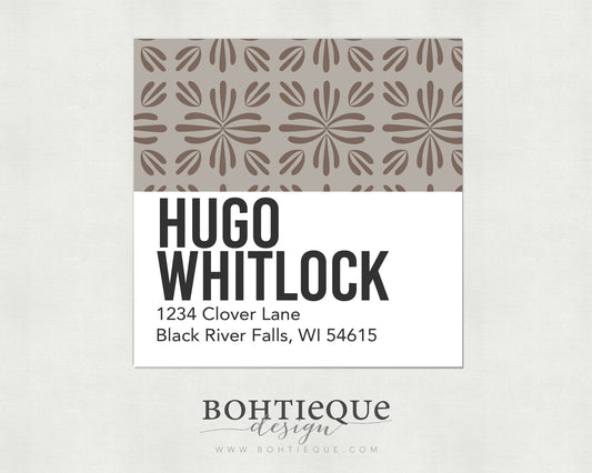 Retro Hugo Return Address Label
