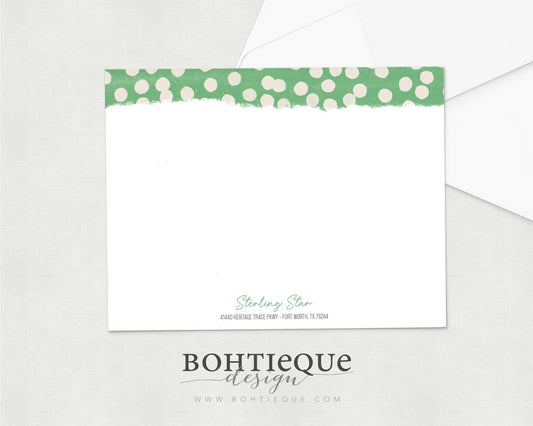 Personalized Stationery Flat Notecards: Sterling Old School