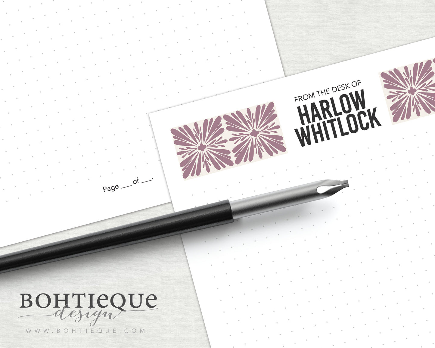 Personalized Stationery Set, Letter Writing Set: Retro Harlow