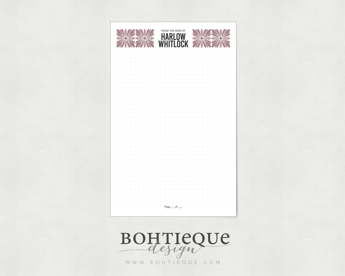 Personalized Stationery Set, Letter Writing Set: Retro Harlow