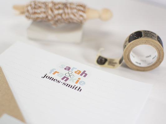 Personalized Stationery Set, Letter Writing Set: Sarah & Frankie