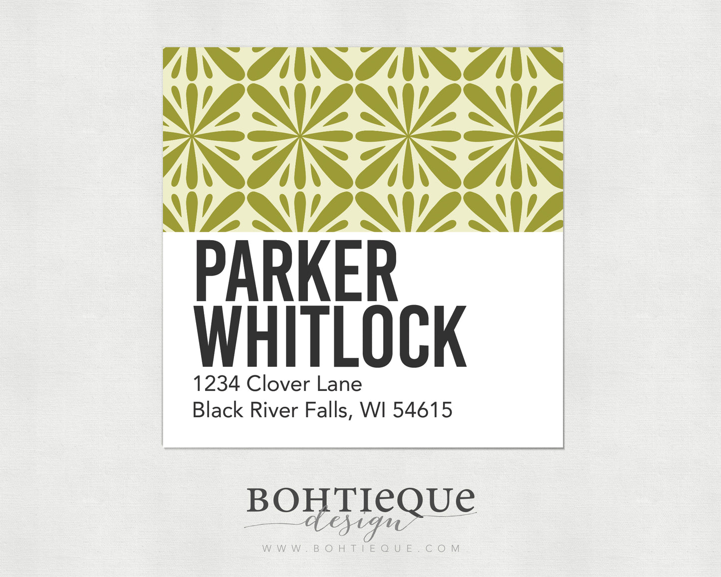 Retro Parker Return Address Label