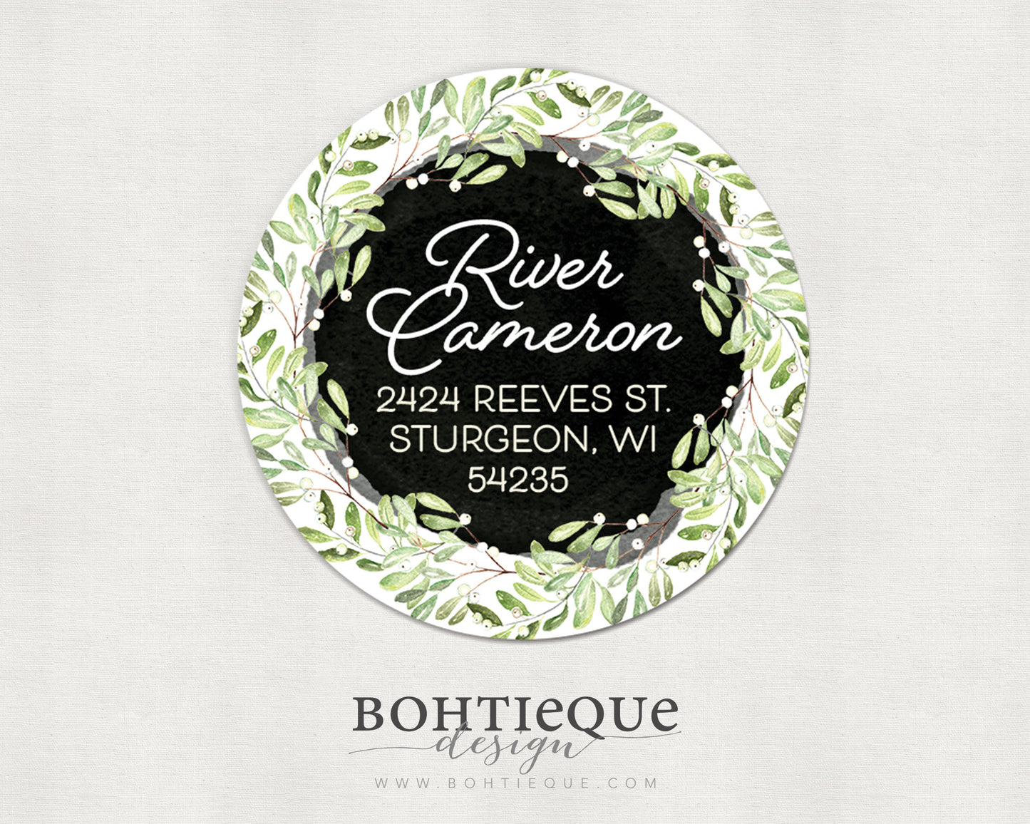 River Holly Return Address Label