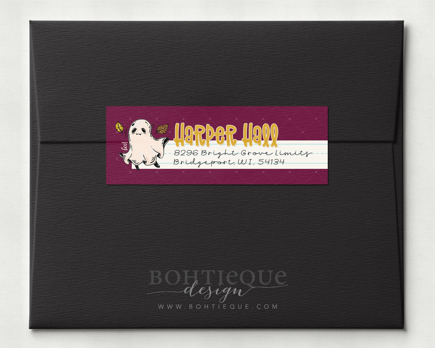 Harper Ghost Personalized Return Address Label