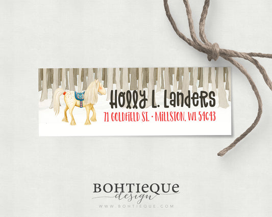 Holly Horse Personalized Return Address Label