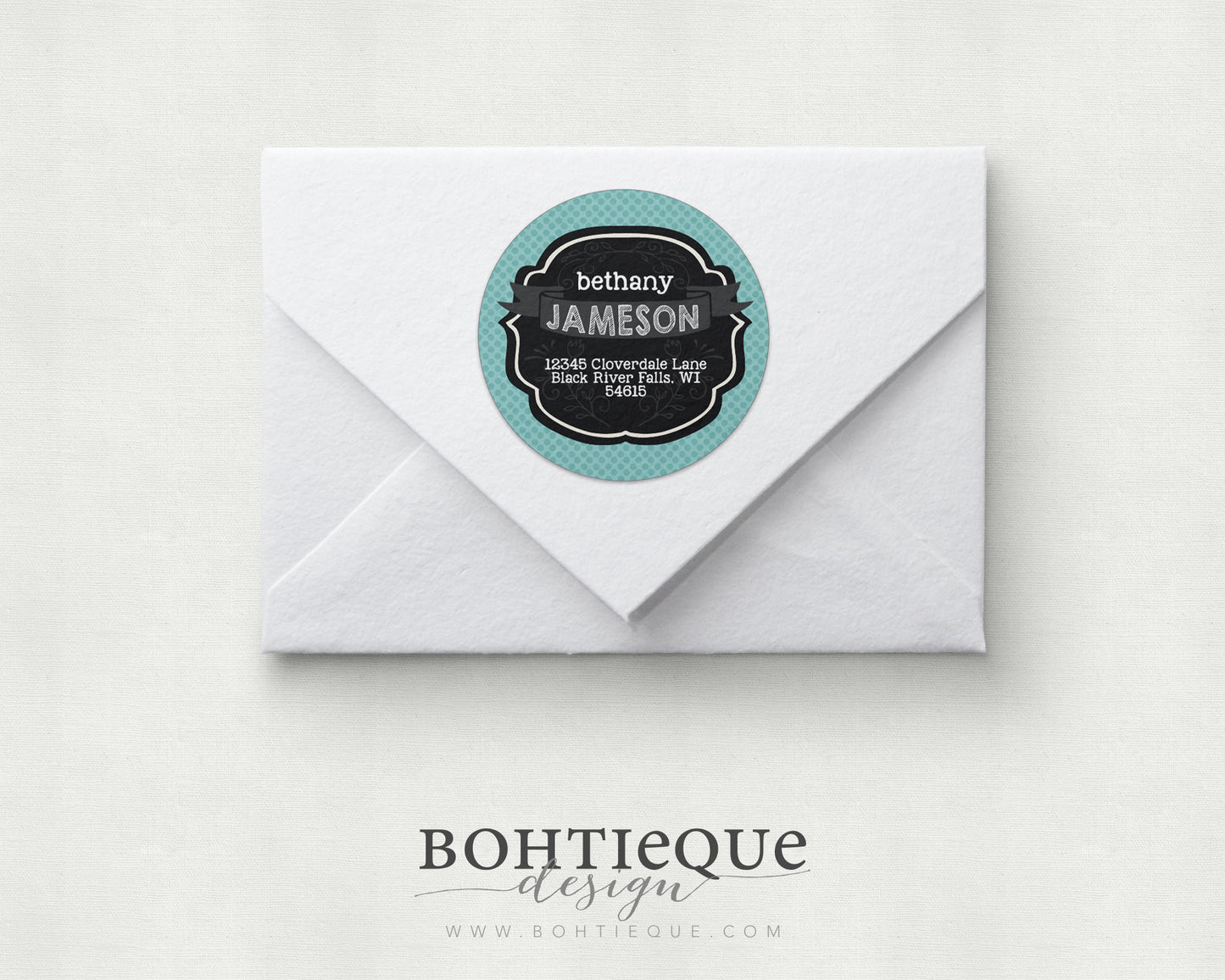 Jameson Blackboard Return Address Label