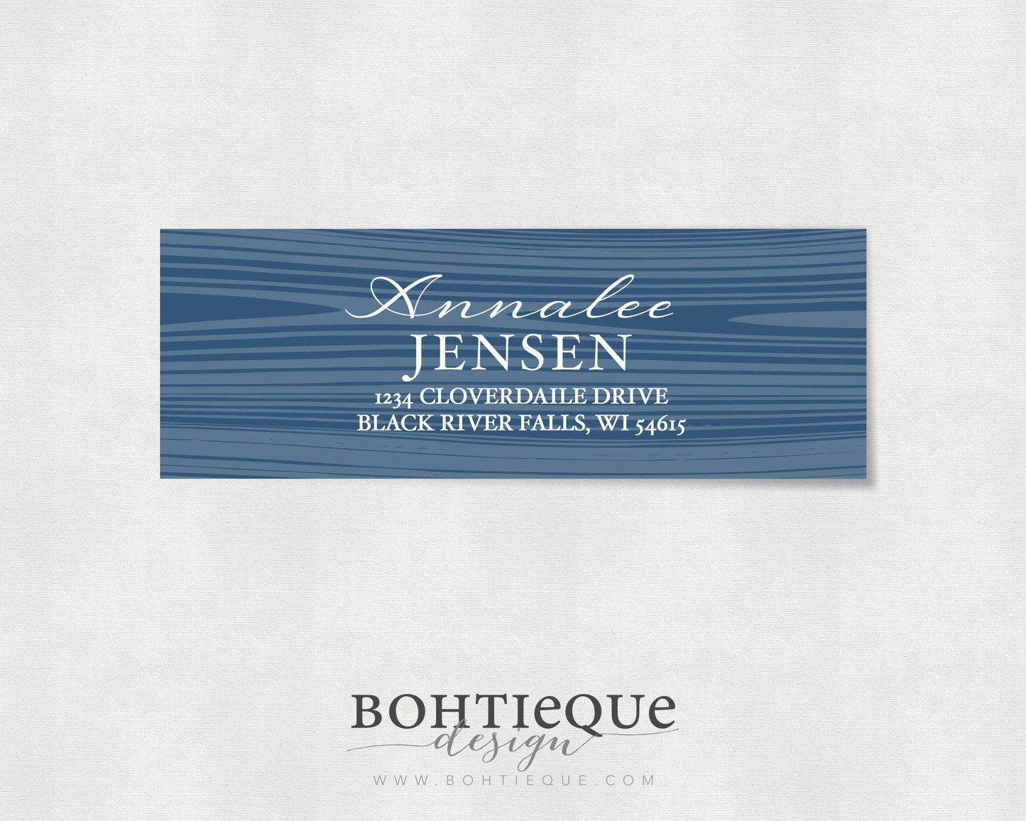 Wood Grain Elegant Return Address Stickers