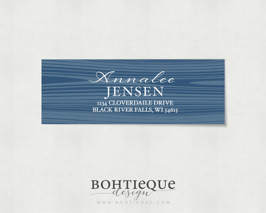 Wood Grain Elegant Return Address Stickers