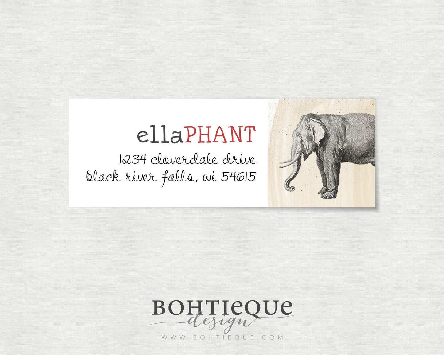 Elephant Presents Review Address Labels