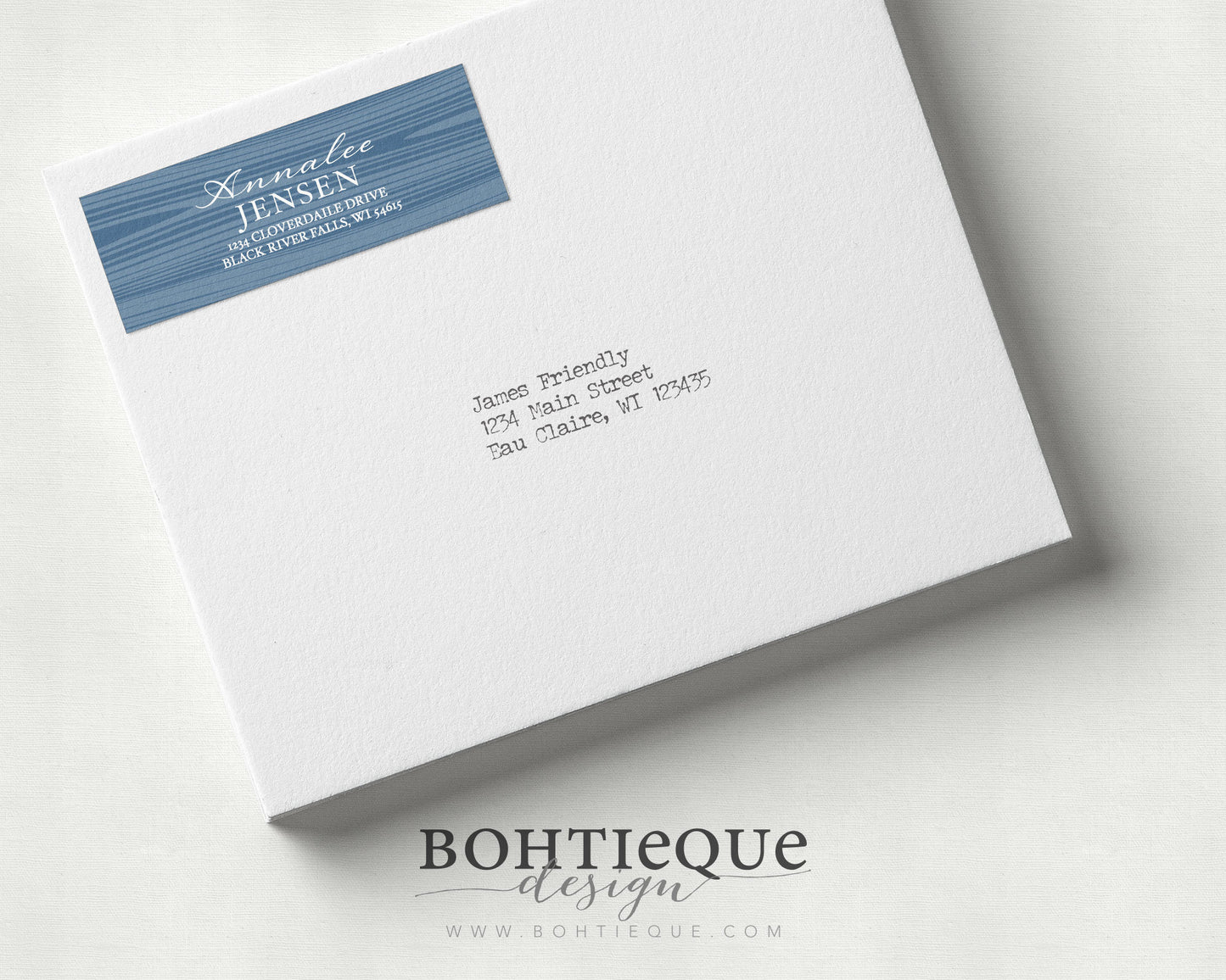 Wood Grain Elegant Return Address Stickers