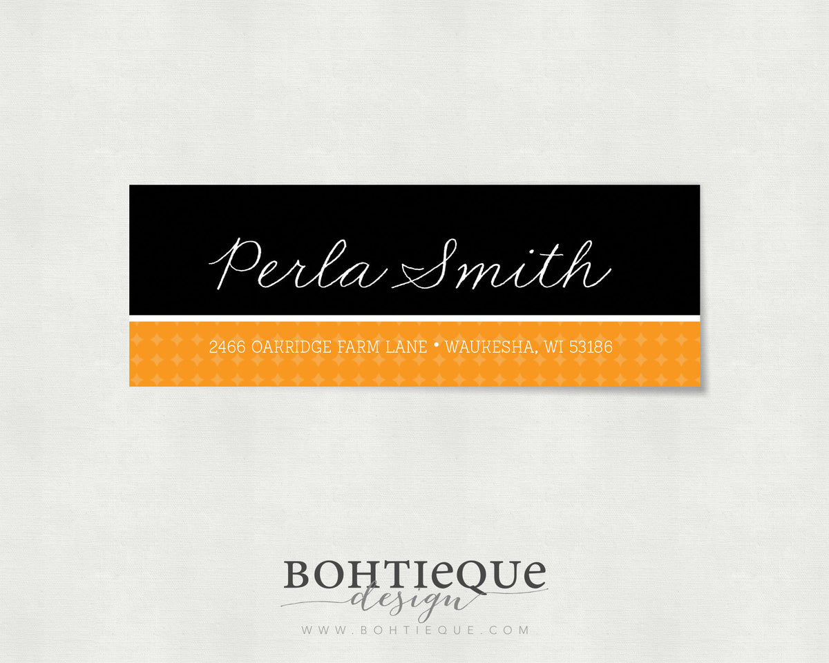 Address Label Cursive Schoolhouse Cursive Return Address Label – Bohtieque Design