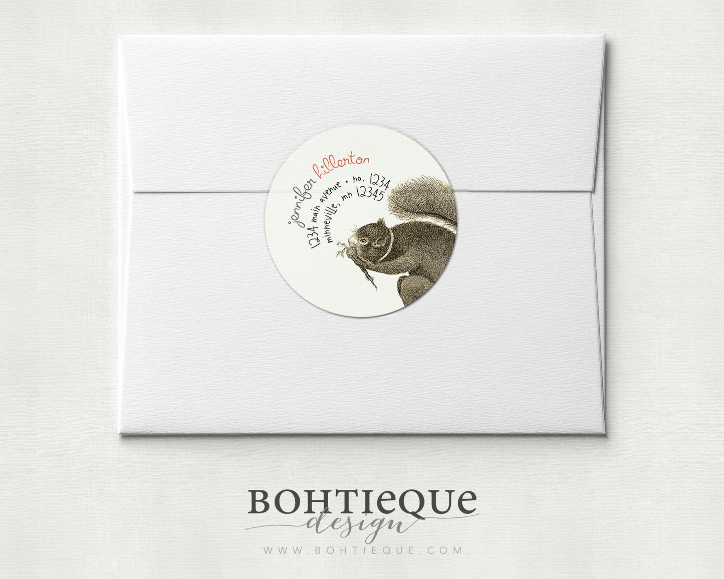 Squirrelly Squirrel Return Address Labels