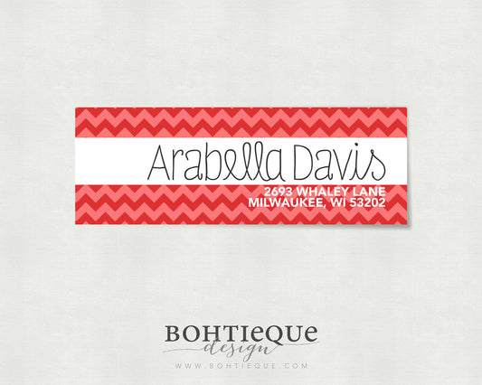 Spunky Chevron Return Address Label