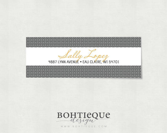 Chevron Grace Return Address Stickers