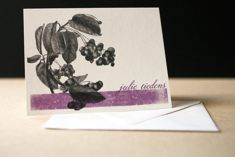 Botanical Distressed Folded Notecards