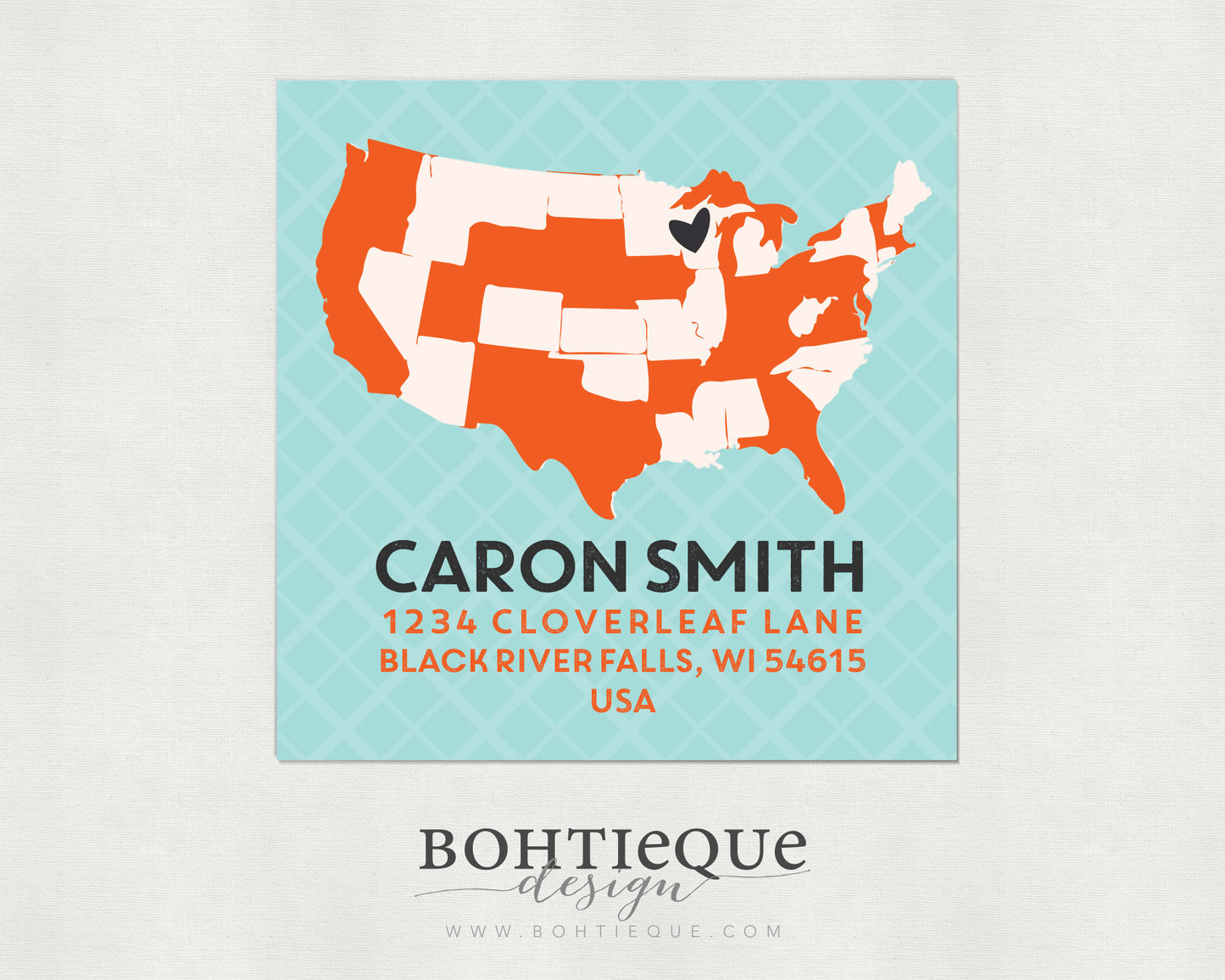 Home States Return Address Labels