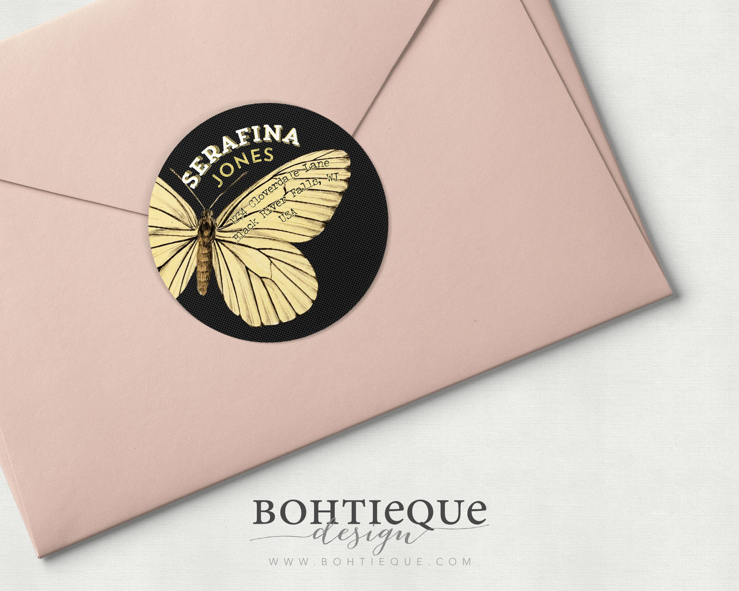 Butterfly Wings Return Address Label