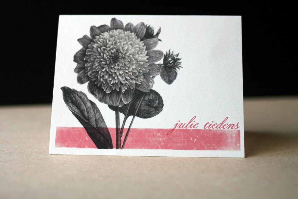 Botanical Distressed Folded Notecards