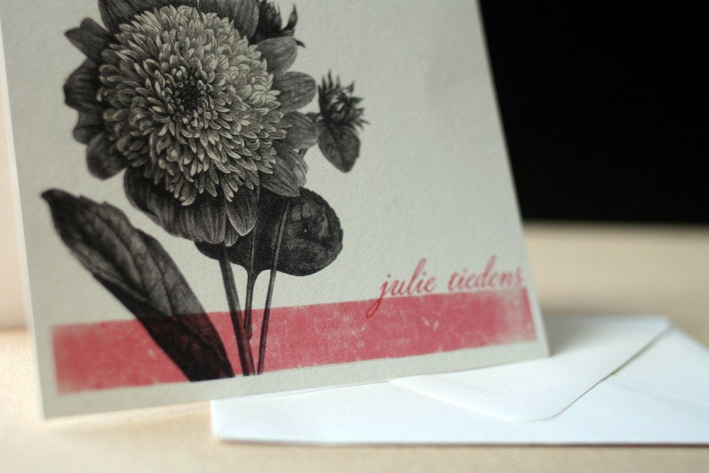 Botanical Distressed Folded Notecards