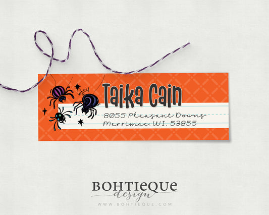 Taika Spider Personalized Return Address Label